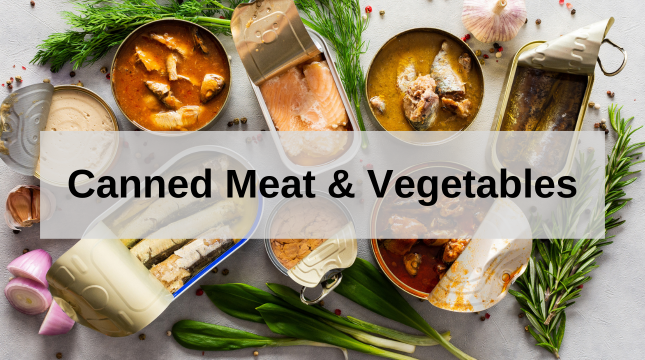 Canned Meat and Vegetables